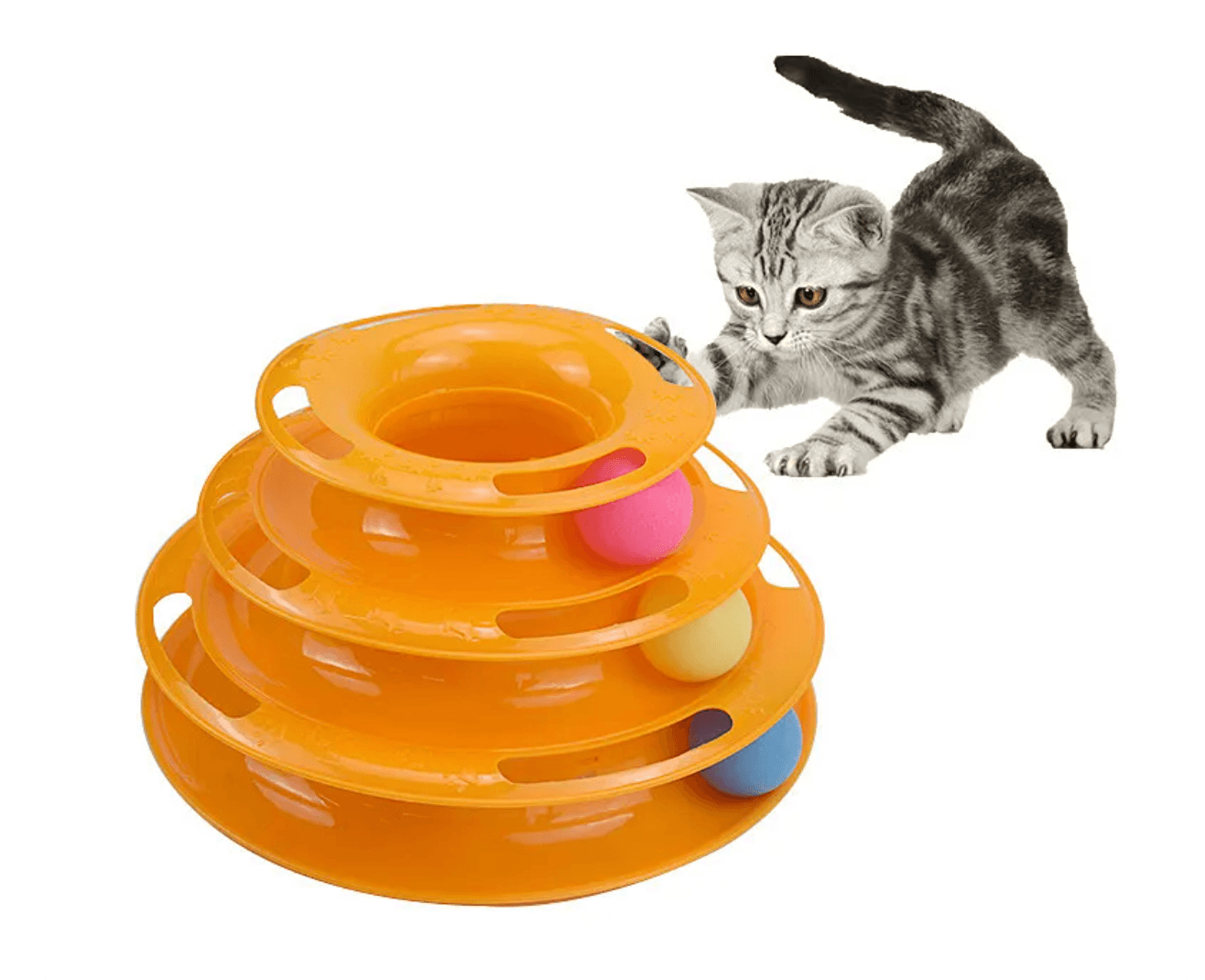 Kocia wieża - zabawka z piłeczkami