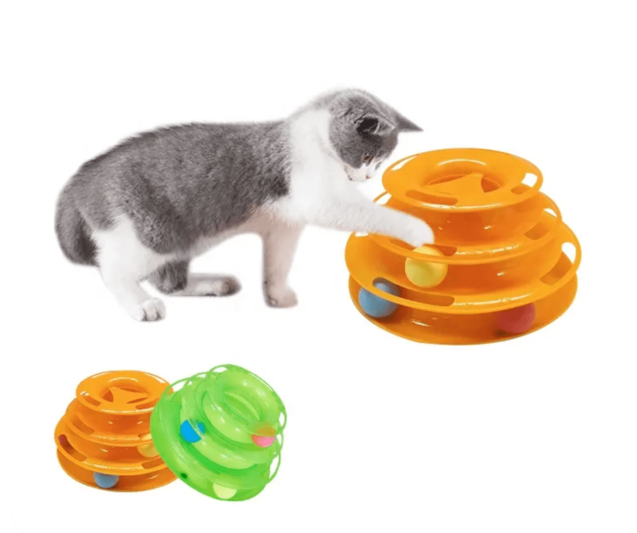 Kocia wieża - zabawka z piłeczkami