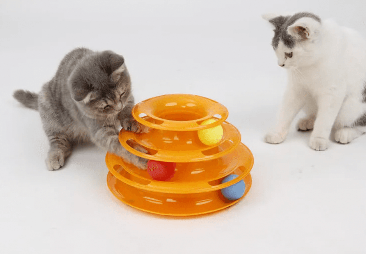 Kocia wieża - zabawka z piłeczkami