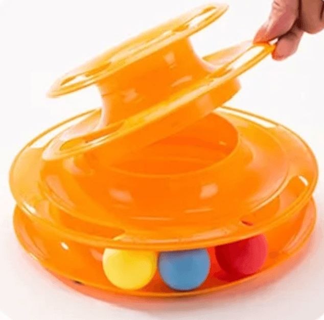 Kocia wieża - zabawka z piłeczkami